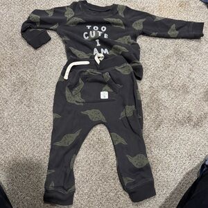 24M Star Wars Kids Sweatsuit - Grey and Green